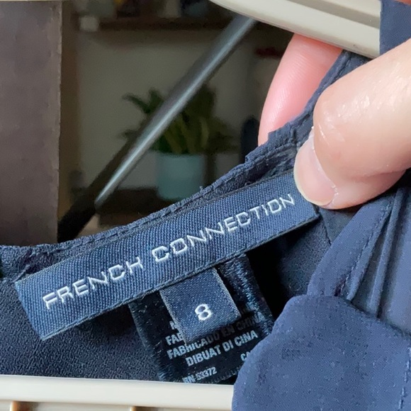 Navy chiffon dress - Picture 3 of 4